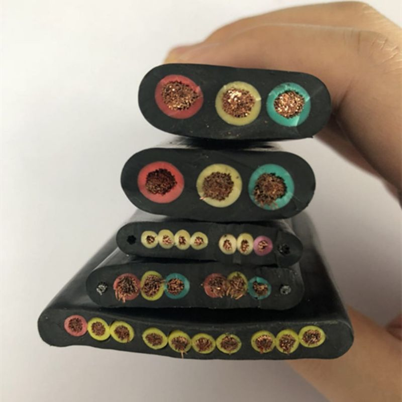 Cable Eléctrico Plano Flexible de Goma Grúa 4*4mm2