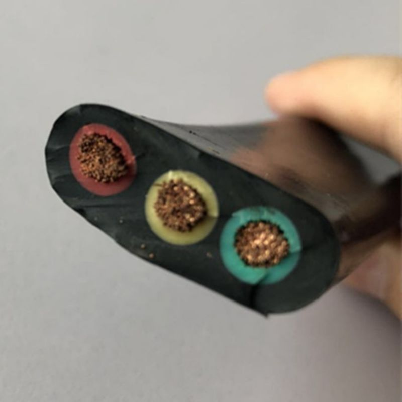 High Temperature Resistant Flexible Rubber Flat Core Cable