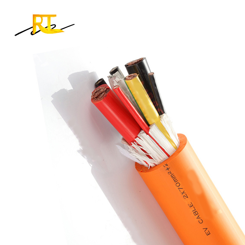 Cargador de potencia para vehículos eléctricos aislado con XLPE de alta tensión, cable de cobre eléctrico
