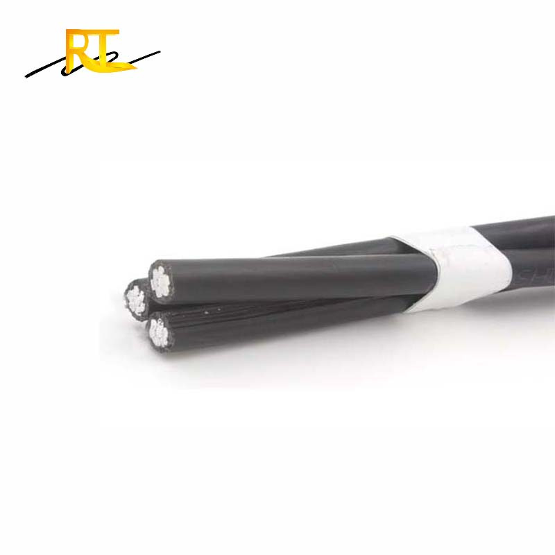 Cable de alimentación aéreo triplex de servicio de baja tensión 3 de aluminio