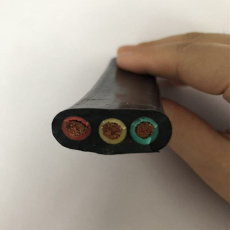Neoprene Rubber Flat Roud Crane Lift Cable for Overhead Crane Gantry Crane