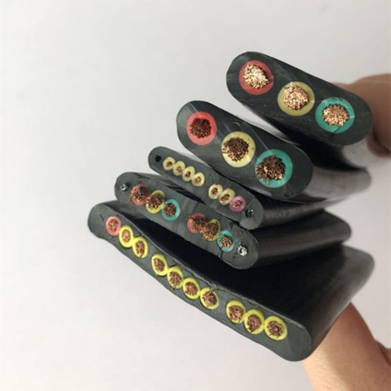 Oxygen-Free Copper Wire 10mm 16mm 25mm 3 Core 4 Core Rubber Submersible Pump Cable Wire