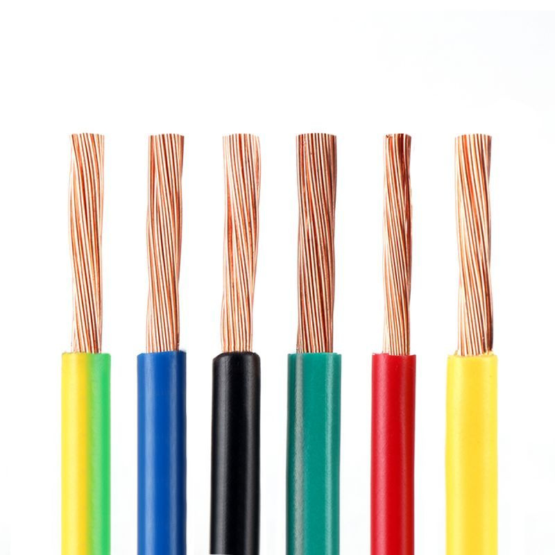 Cable eléctrico de cobre aislado de PVC 450/750V para uso doméstico