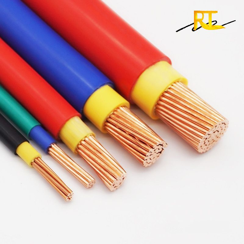PVC Insulated Copper Conductor 1.5mm 4mm Electric Copper Wire Cable Sizes