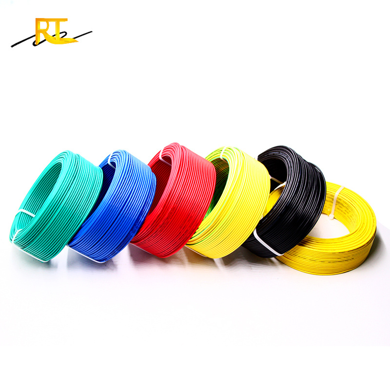Ruitian Factory PVC Coated Copper Electric Wires Single Flexible/Solid Core Conductor Wires