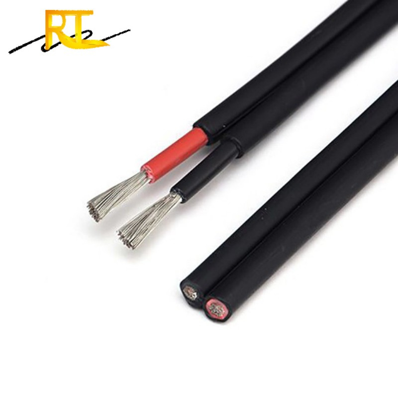 TUV Approved Solar DC Twin Core Cable 2*4mm2 Dual DC PV Cable Heat 14AWG Twin Power Cable Solar Wire