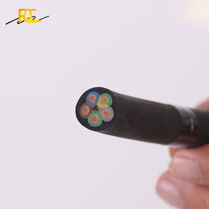 Water Resistant Flat PVC/Rubber 3/4 Core 2.5mm Electric Submersible Pump Cable