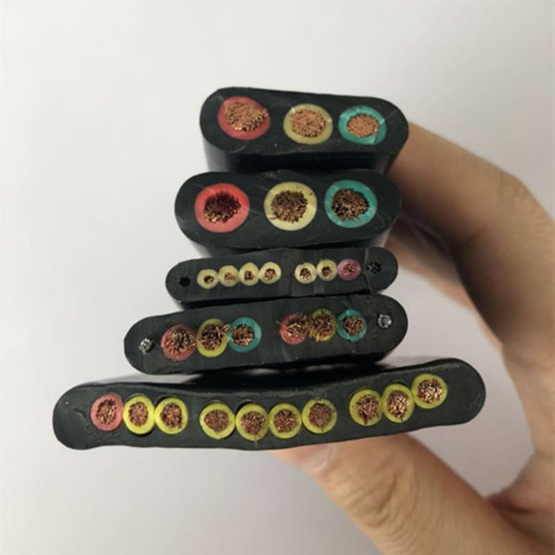 Cable plano de silicona Ygcb con resistencia a altas temperaturas y alta tensión
