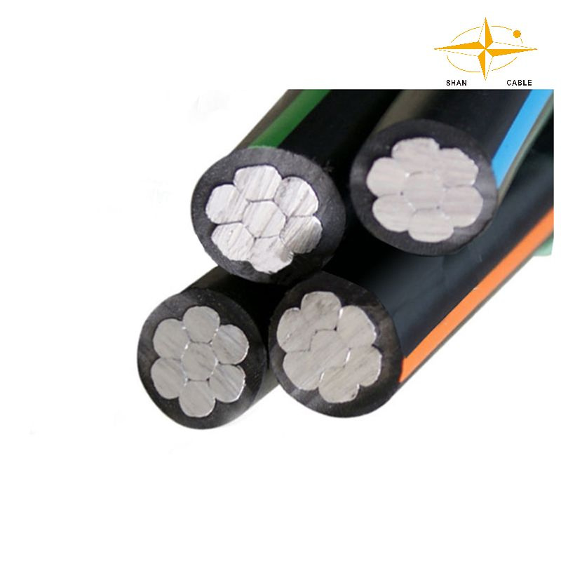 Aluminum Conductor XLPE Insulated ABC Cable 4X16 4X95 4X35 4X185mm2 Power Overhead Copper Aluminum Cable 600/1000V