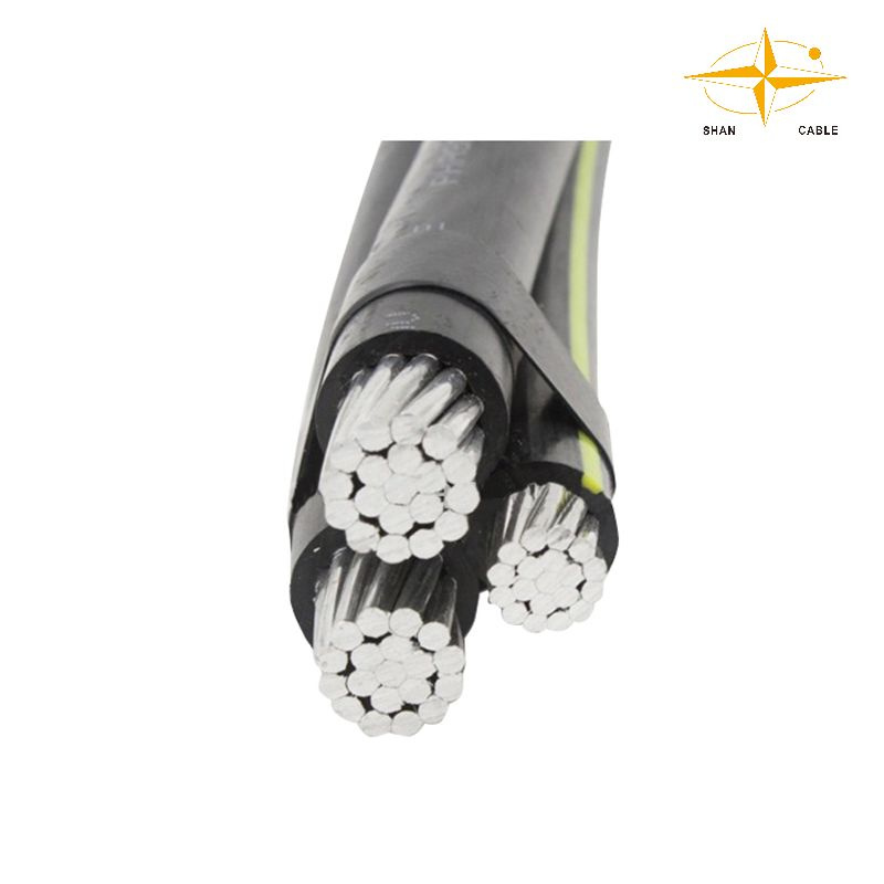 Estación de Energía y Transmisión ABC-0.6/1kv 3X70+54.6 Sqmm Cable de Conductor de Aluminio Trenzado Aéreo