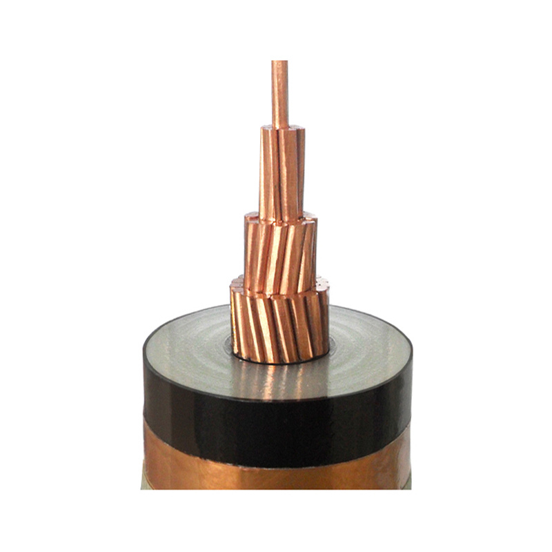 Red Monoconductor Medium Voltage Power Cable XLPE Insulated Underground Transmission Shanghai Factory