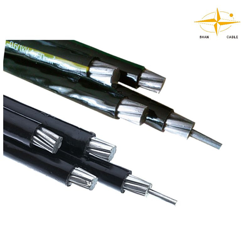 XLPE Insulated Aerial Bunched Cable Overhead ABC Twisted Cable 4X150+25mm2