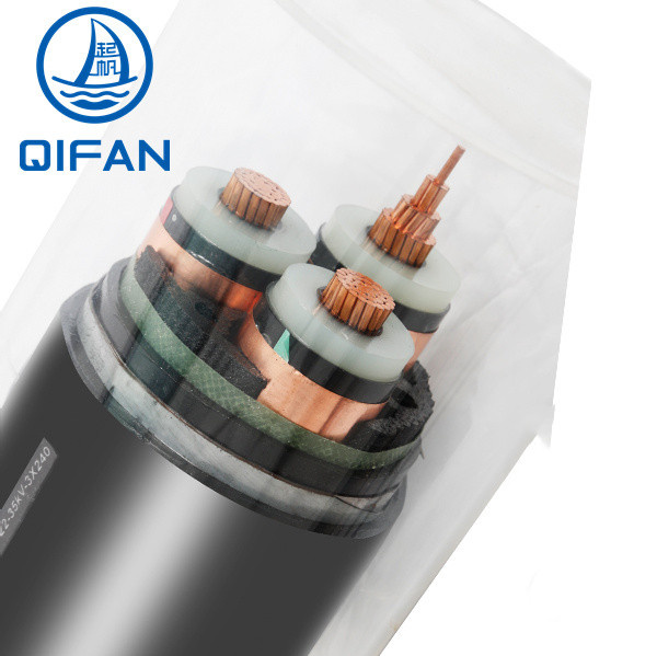 6/10 (12) Kv Copper/ Aluminum Conductor Three Core 3*300mm2 XLPE Insulated Cts Unarmored Cable