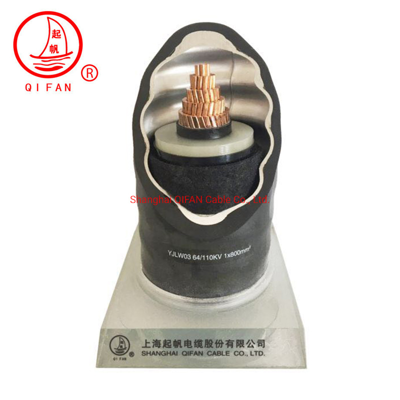 64/110kv 2000mm2 Cu/XLPE/Cws/Lat/HDPE (PVC) Single-Core Copper/Aluminum Hv Ehv High Voltage Cable
