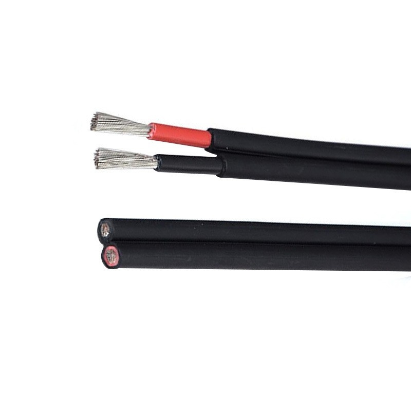 1500V Tinned Copper Photovoltaic PV DC 2.5mm 4mm 6mm 10mm PV1-F 2 Cores Cable for Solar Power Station
