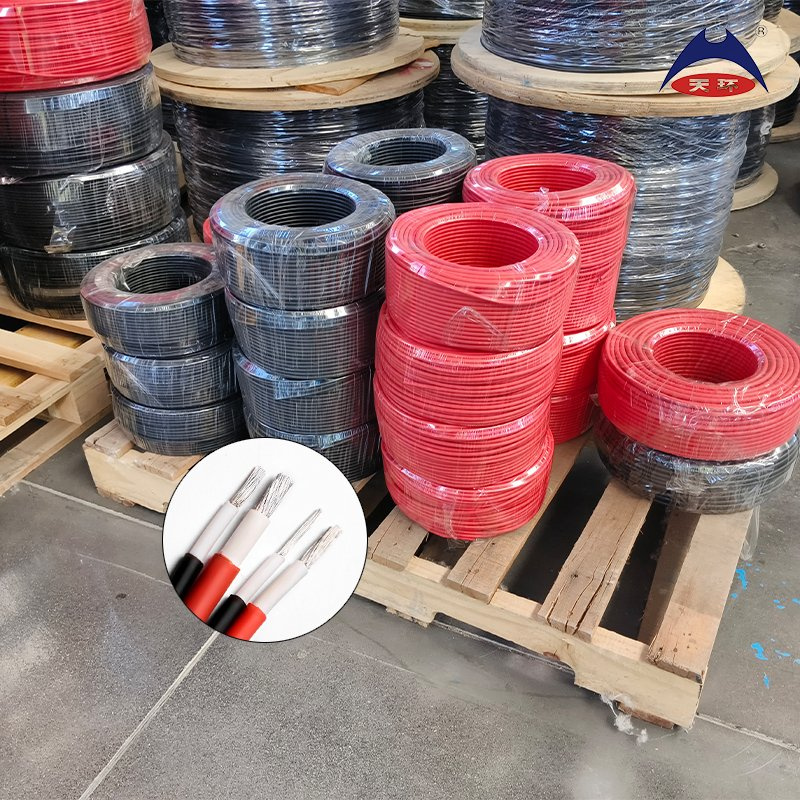 2.5mm 4mm 6mm 10mm PV1-F H1z2z2-K UV Sun Resistant XLPE Insulated Tinned Copper DC PV Solar Cable