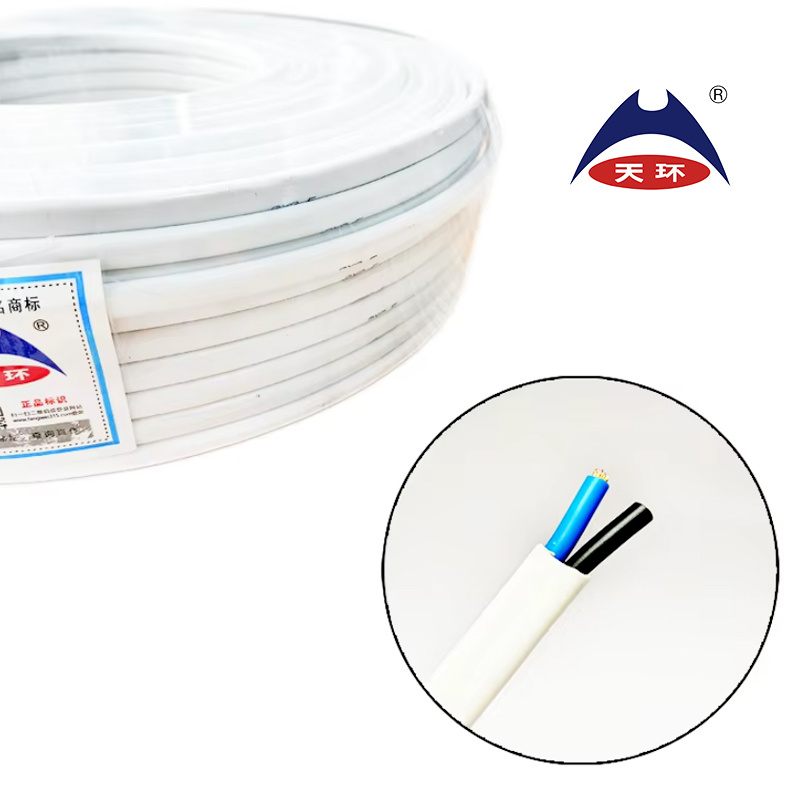 2 Cores Electric Wire Cable Rvvb H03vvh2-F Flat PVC Flexible Copper Electric Wire Cable