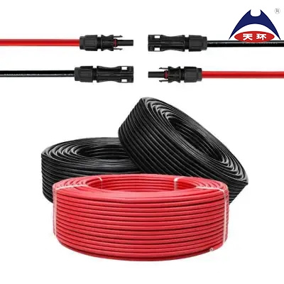 2 Cores Wire System Solar 6mm2 Connectors Solar Power DC Extension Cable for Solar Panel Cables Solar