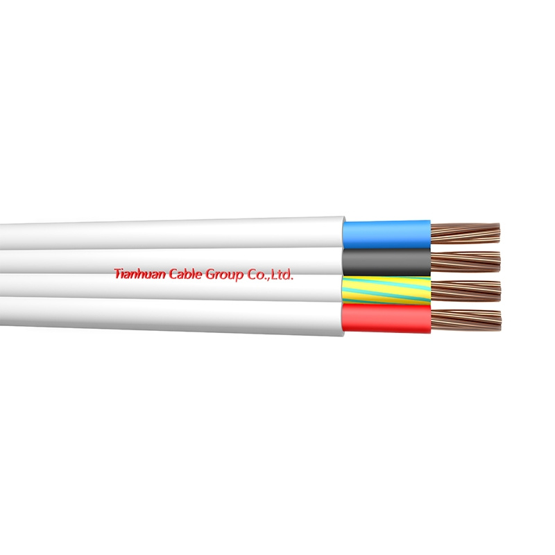 2X2.5+2.5mm2 2X4+2.5mm2 PVC Insulated Copper Conductor TPS Flat Cable