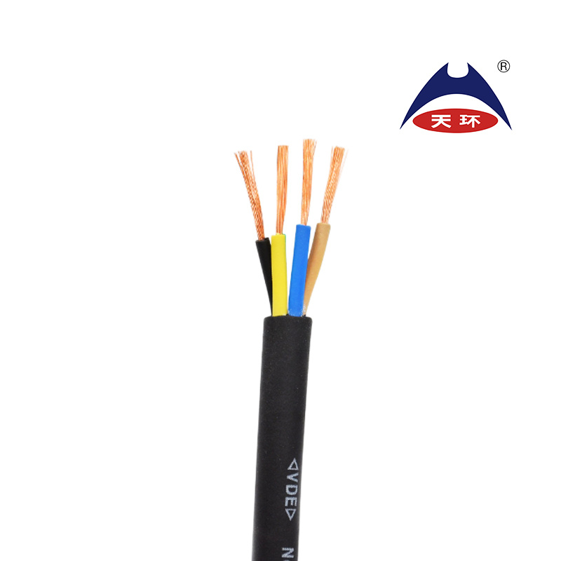 300V/500V 0.75mm 1mm 1.5mm 2.5mm H05rn-F Cable Power Supply for Construction Sites and Industrial Machinery