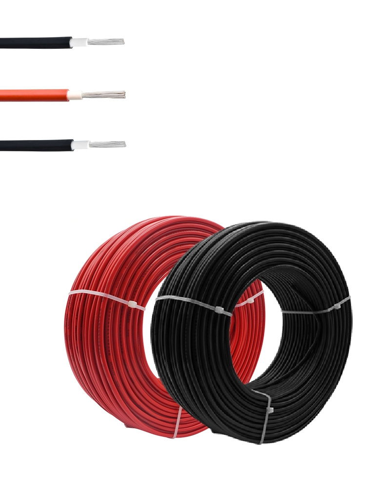 4mm 6mm 10mm 16mm Red Black Battery Inverter Xlpo Copper Cables PV Solar DC AC Cable Wire for Solar Panel