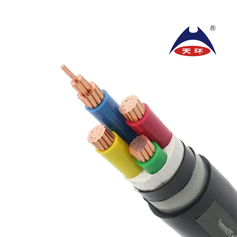 China Supplier 0.6/1kv 4 Core 25mm 70mm 95mm 150mm 185mm 240mm XLPE Low Voltage Power Cable Yjv Nyy Swa Sta