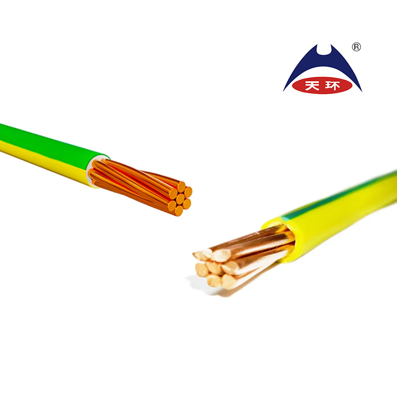 Clase 2 300/500V Conductor de Cobre H05V2-R Cable Eléctrico para Casa En50525-2-31 Cable Certificado de Núcleo Simple Trenzado Aislado de PVC