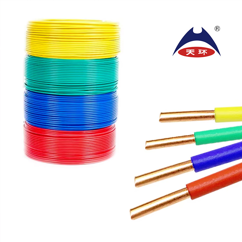 Copper Conductor Flexible PVC Electrical Electric Building Wire Cable Factory Wholesale 1.5mm 2.5mm Tianjin Insulated CCC CE