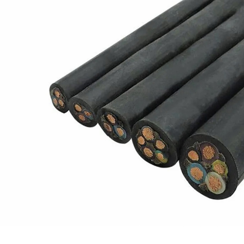 Fábrica OEM de alta calidad 2 3 4 cable de goma flexible 3X1.5mm2 6mm2 10mm2 cable multicore con aislamiento de goma