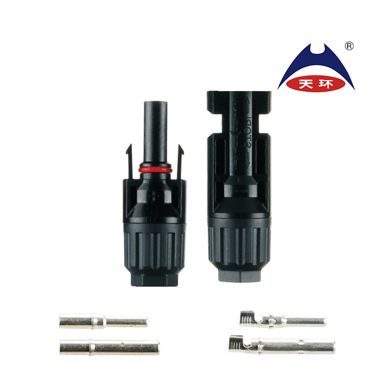High Current Push Lock Solar Electric Cable IP67 IP68 Waterproof Solar Cable Connector for Solar Power System