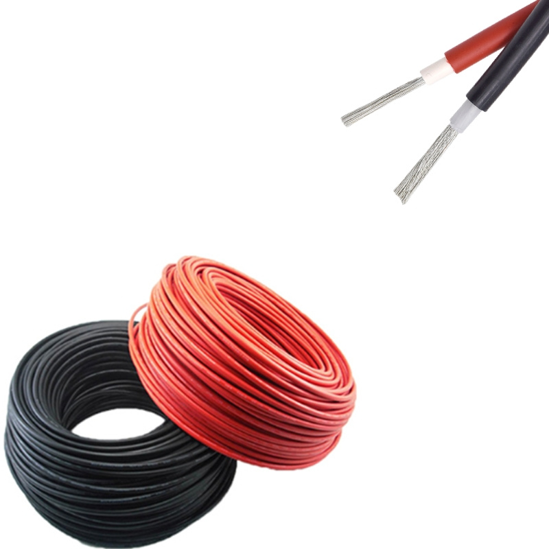 High Quality Flexible Tinned Copper Solar Cable 6mm 2 Photovoltaic Cable 4mm2 Solar Panel Cable H1z2z2-K