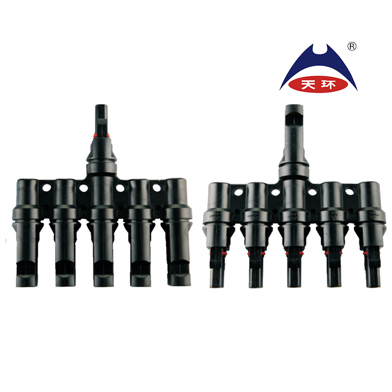 High Quality Male & Female Solar Cable T Branch 1 in 5 out Waterproof IP67 Solar PV Connector