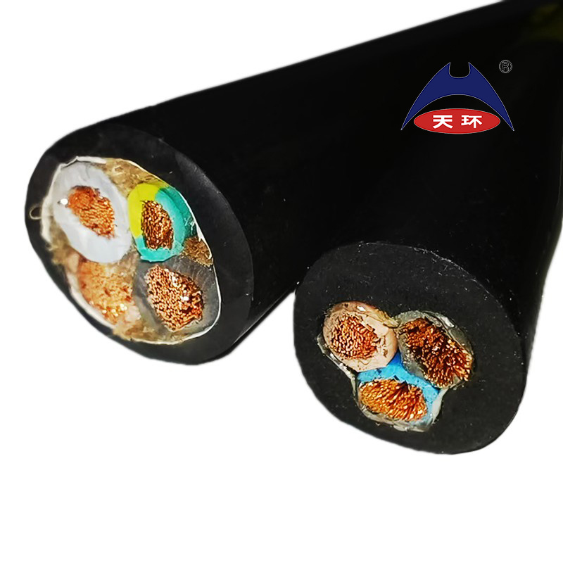 Cable de potencia flexible altamente flexible multicore H07rn-F H05rn-F con aislamiento de goma, recubierto de PVC y cable de cobre