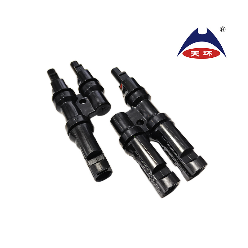 Hot Sale IP67 Waterproof DC1500V PV T Type 2 to 1 Solar Branch Connector for Solar Installations