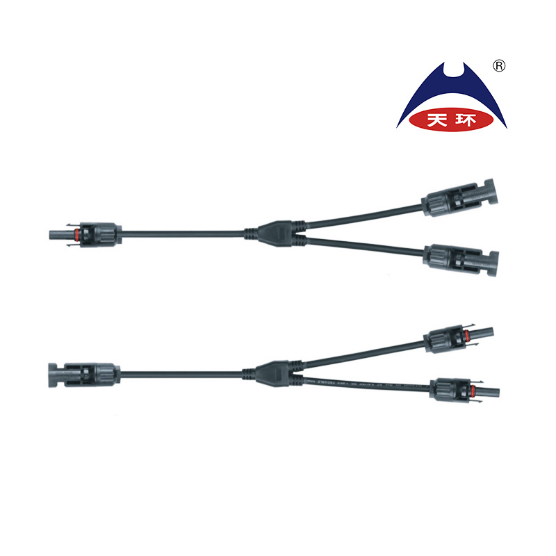 IP67 2 to 1 30A 1kv DC Female and Male Waterproof Y Type PV Solar Branch Connector for Solar Photovoltaic System