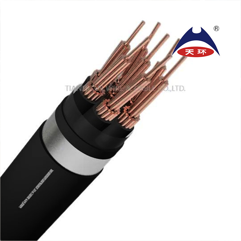 N2xby Cable de control con aislamiento de XLPE, relleno de PVC, cinta de acero galvanizado aplicada helicoidalmente