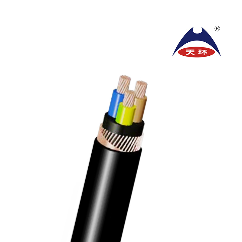 N2xcy Cable de Potencia 0.6/1kv con Conductores de Cu Cable de Cobre Aislado con XLPE Pantalla y Cubierta de PVC Apto para Instalación en Tierra