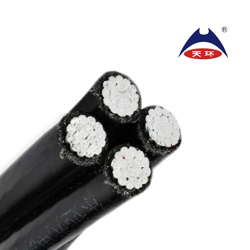 Overhead Insulated Aluminium Conductor 4cores Low Voltage Aerial Bundled ABC Cable