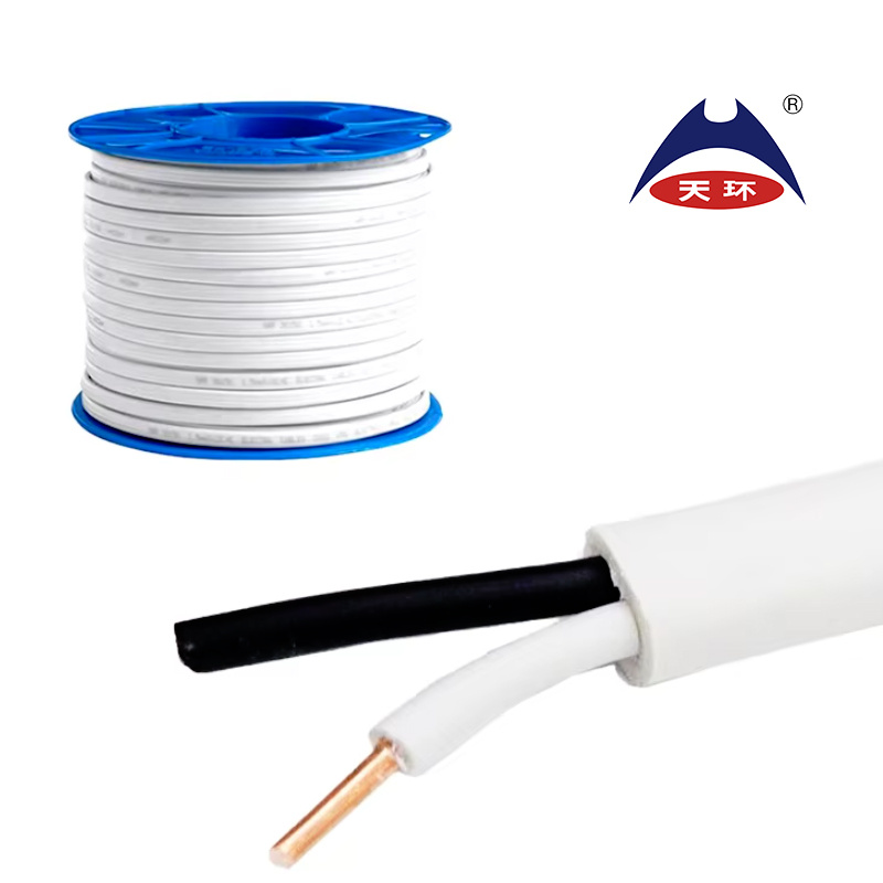 PVC Insulated PVC Sheathed Connecting Cable with Circular and Solid Conductors Copper H05vvh2-U BVVB 0.75mm 1mm 1.5mm