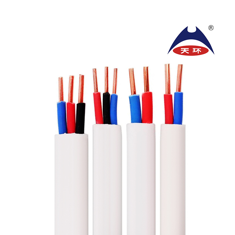 Power Cable H05vvh2-U 2 3 Core PVC Sheathed Copper Flat Electrical Cable