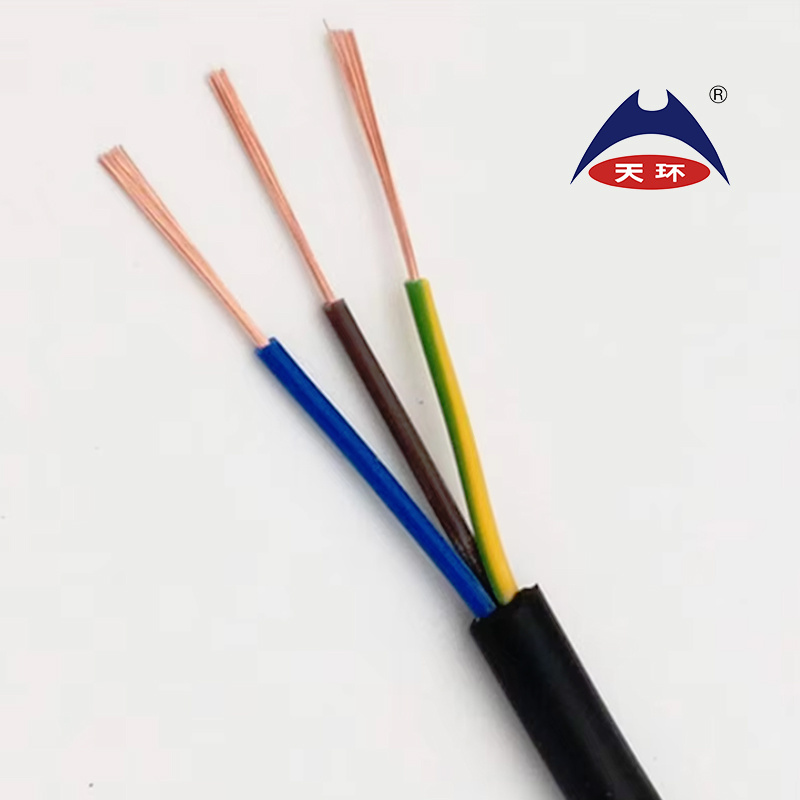 Pure Copper PVC Flexible Electrical Wire Power Cable Wholesale H05VV-F 2 3 Cores 0.75mm 1.5mm 2.5mm