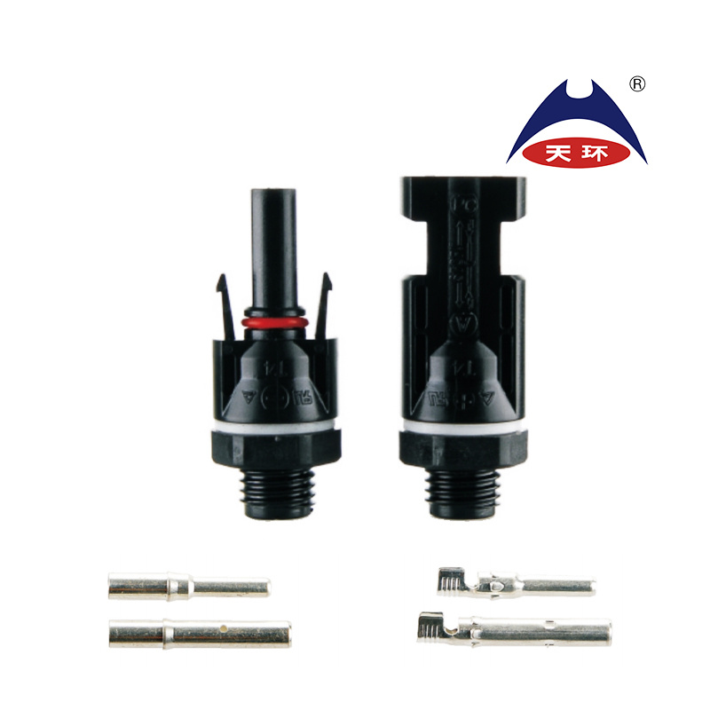 Conector PV Solar 1000V/1500V 30A/45A IP68 1p Enchufe PV Macho Hembra DC Fotovoltaico/Enchufe PV para Sistema de Energía Solar