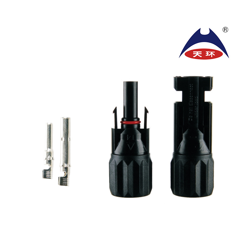 Solar PV Connector 1000V/1500V 30A/45A IP68 1p PV Plug Male Female DC Photovoltatic Plug for Solar Panel Energy System