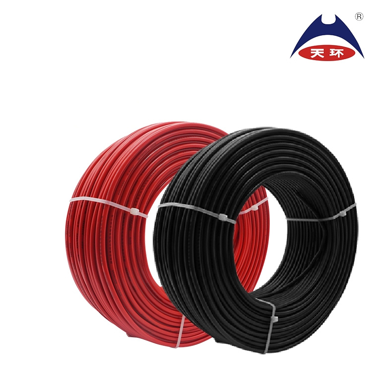 TUV CE H1z2z2-K PV1-F DC Solar PV Cable Wire Red Black Xlpo Insulation Photovoltaic Solar Cables