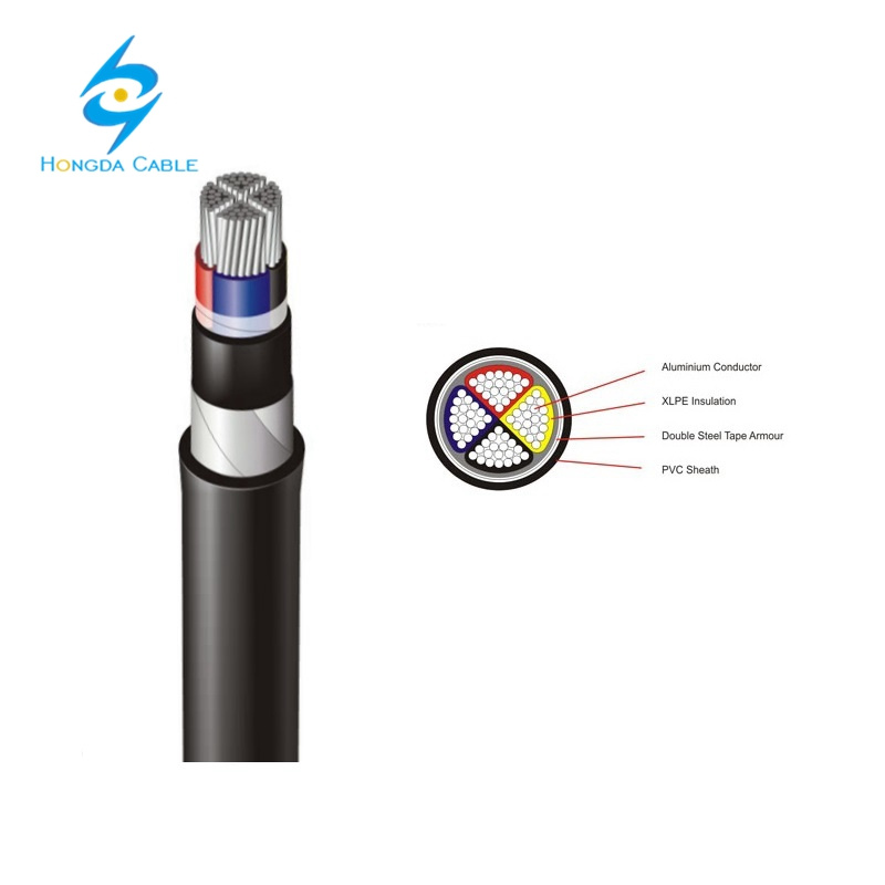 0.6/1 Kv XLPE Insulated Aluminum Flat Double Steel Tape Armoured Power Cable