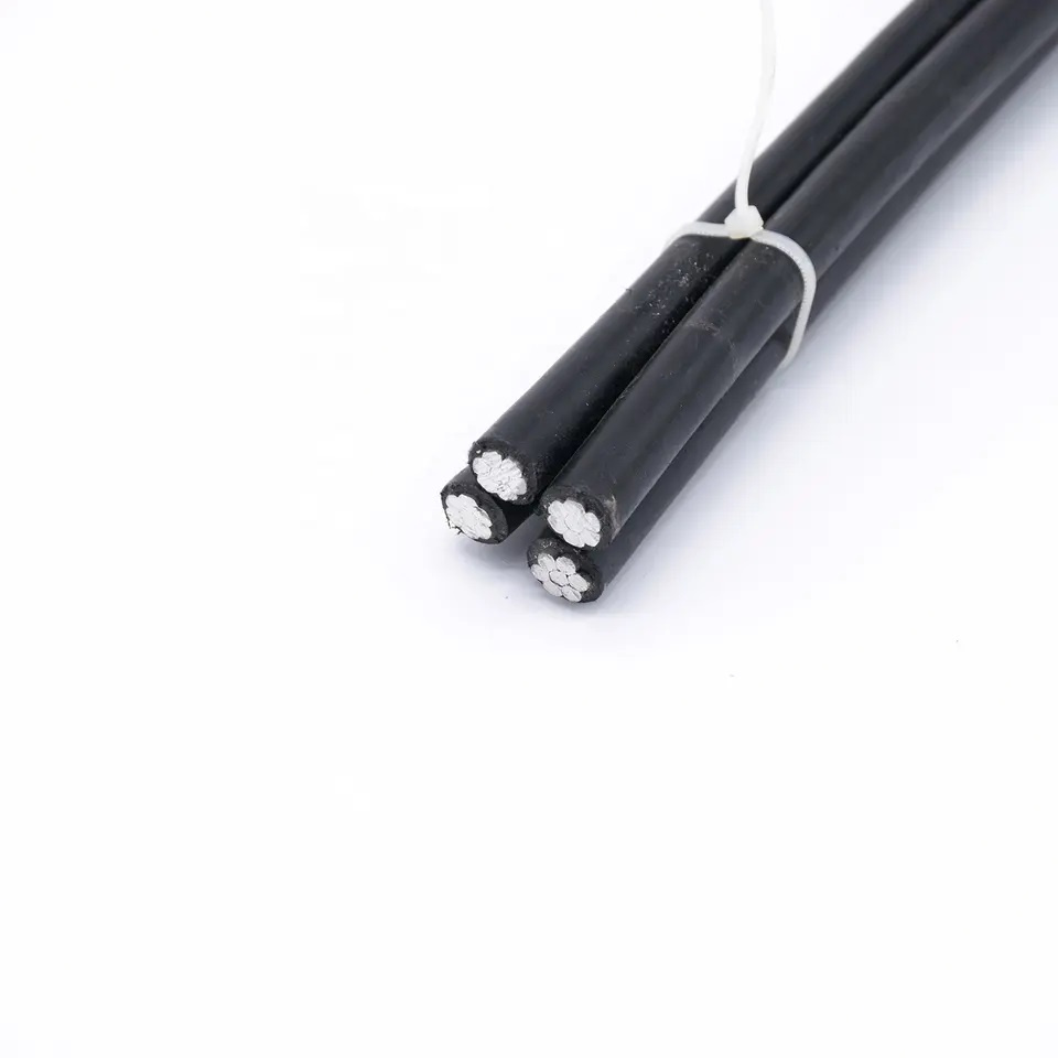 0.6/1kv Overhead Aerial Bundled Conductor Twisted Cable Self-Supporting 4X25mm2 NFA2X Cable