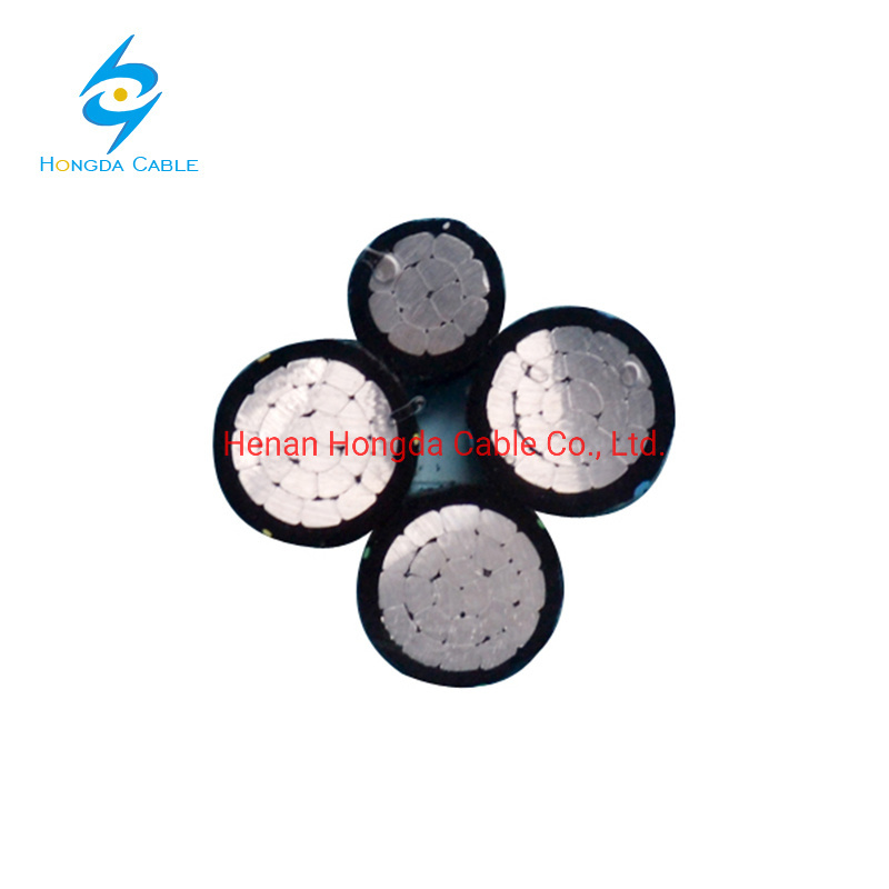 0.6/1kv Single Core Two Core Aluminum Conductor XLPE Overhead Cable 16mm 25mm 54.6mm