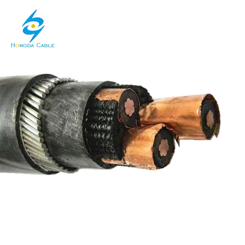 1.9/3.3kv 3 Core Swa PVC XLPE Insulated Medium Voltage Power Cable