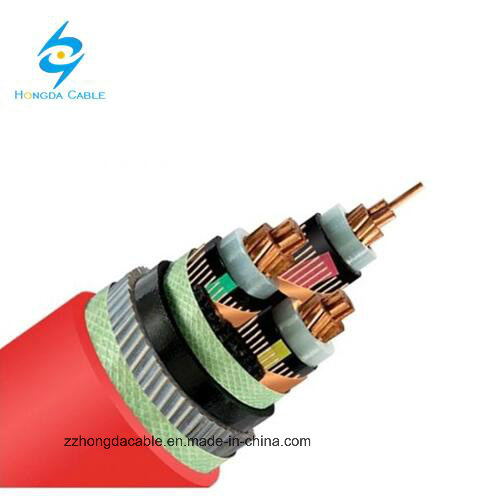 11kv 33kv 3 Cores Medium Voltage XLPE Insulated Power Cable