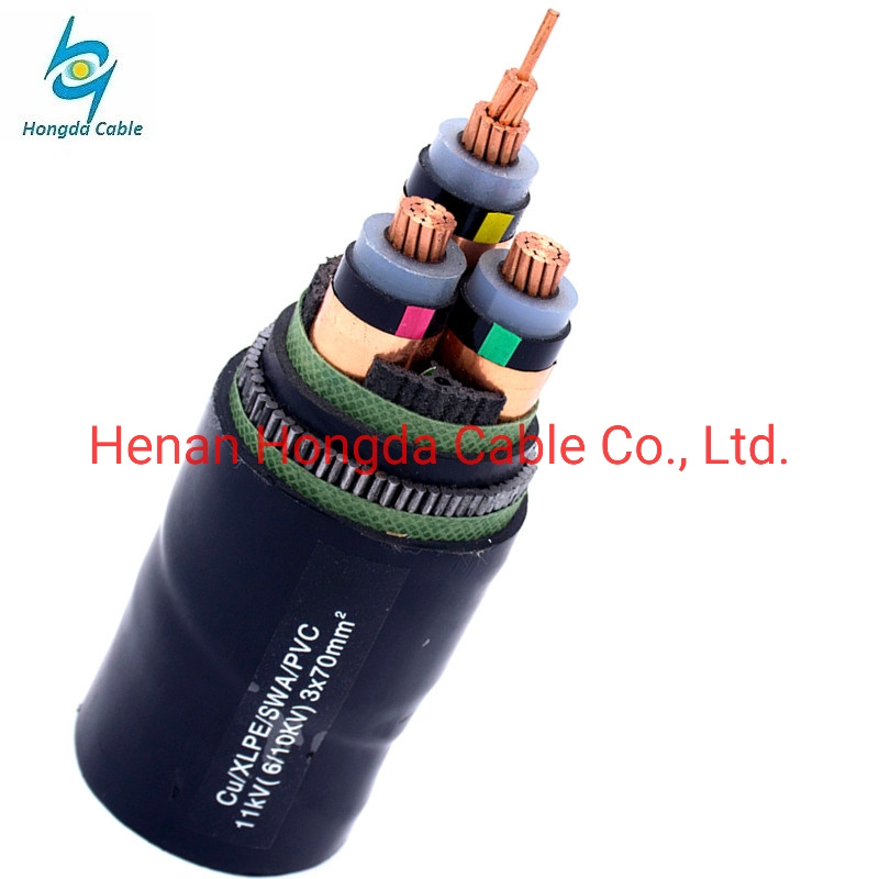1kv to 11kv Cu XLPE Armored Copper Wire Screen Power Cable 120mm 240mm